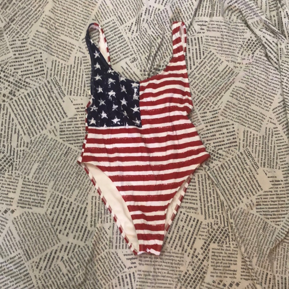 Americana American Flag One Piece Bathing Suit